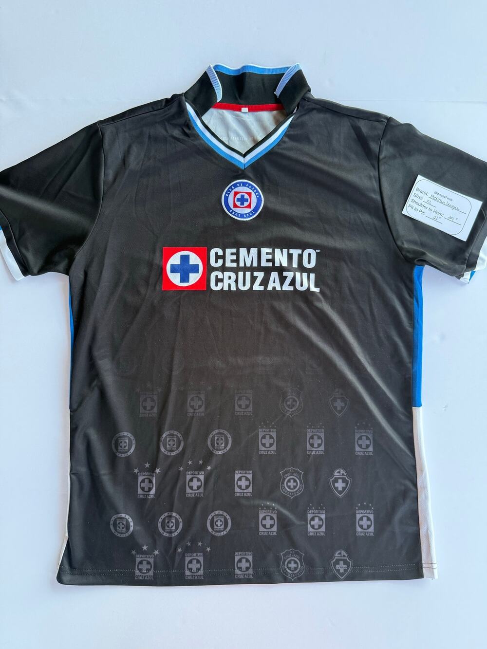 Cruz Azul Black Third Jersey XL "95 Años" Cemento Caliente.mx